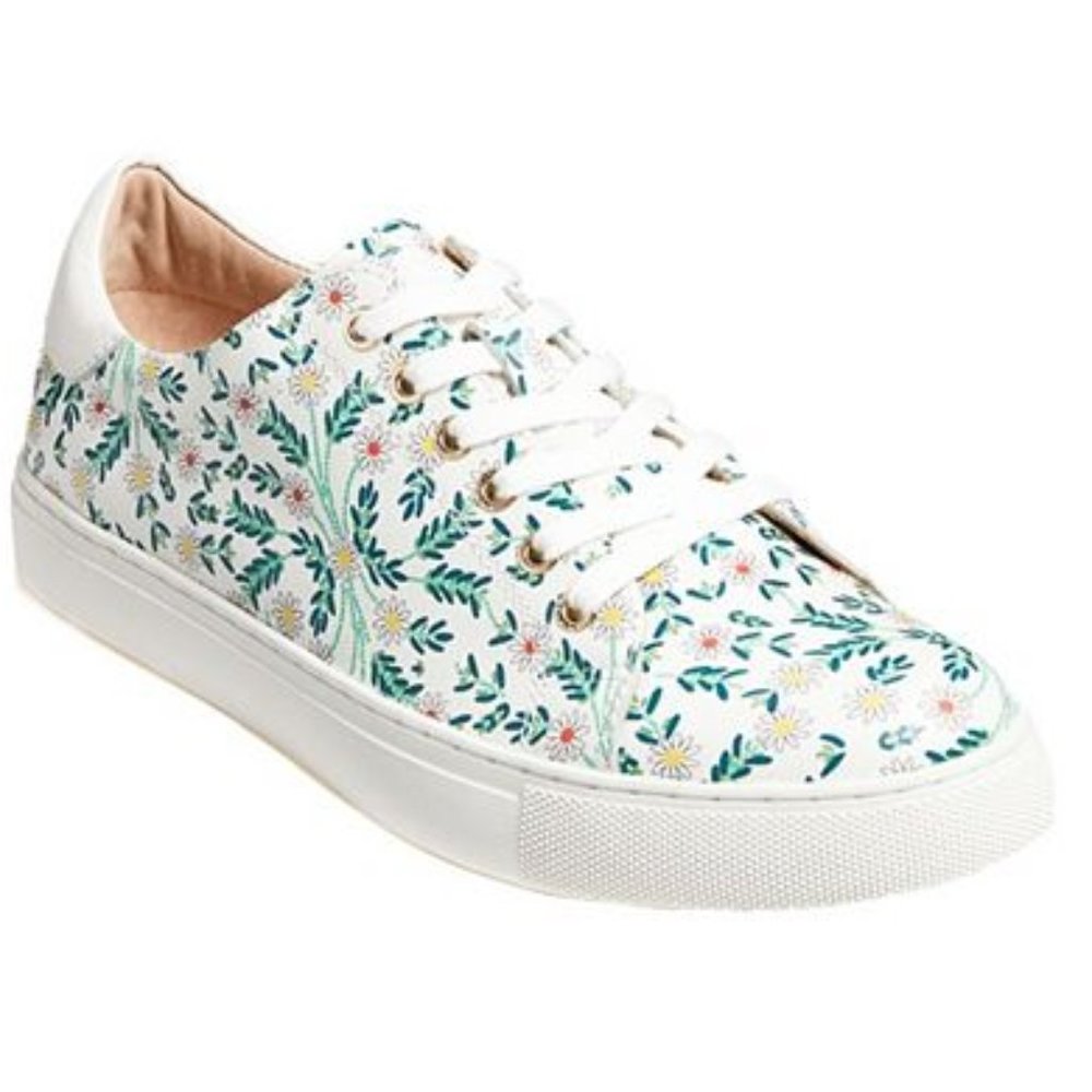 Jack Rogers Leather Cute Daisy Sneakers 9M Brand New